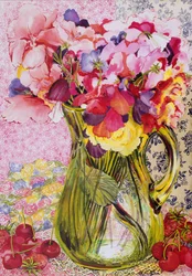 Sweet Peas with Cherries and Strawberries